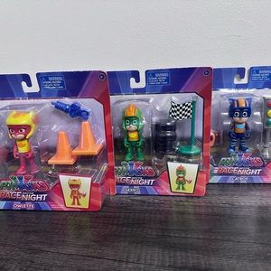 3 PJ Masks Race Night Play Sets Unopened